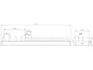 Phasenschiene Siemens SENTRON 5ST3 4P 3Ph Stift 10mm² 216mm grau