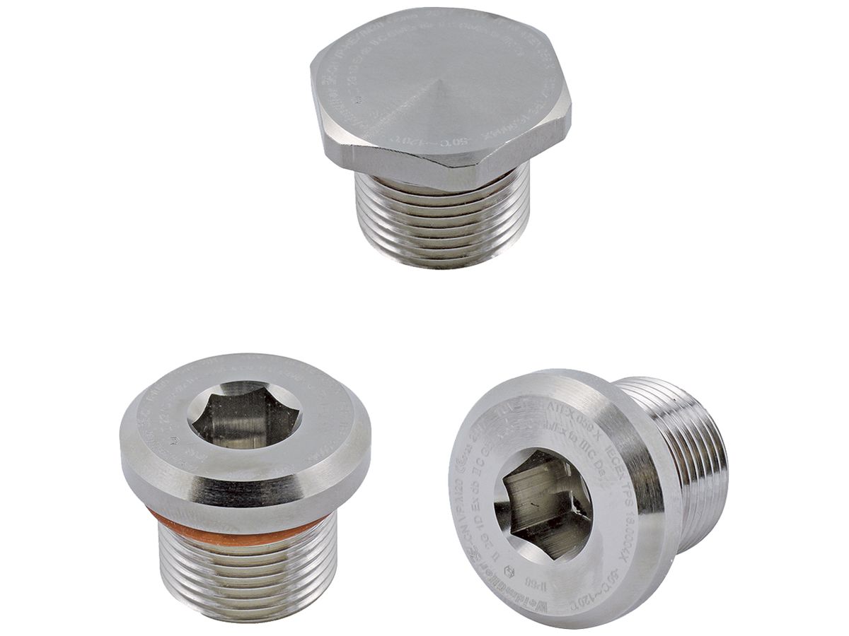 Verschlussstopfen Weidmüller VP-HEX M20-EX W M20×1.5mm IP66/67/68 Metall