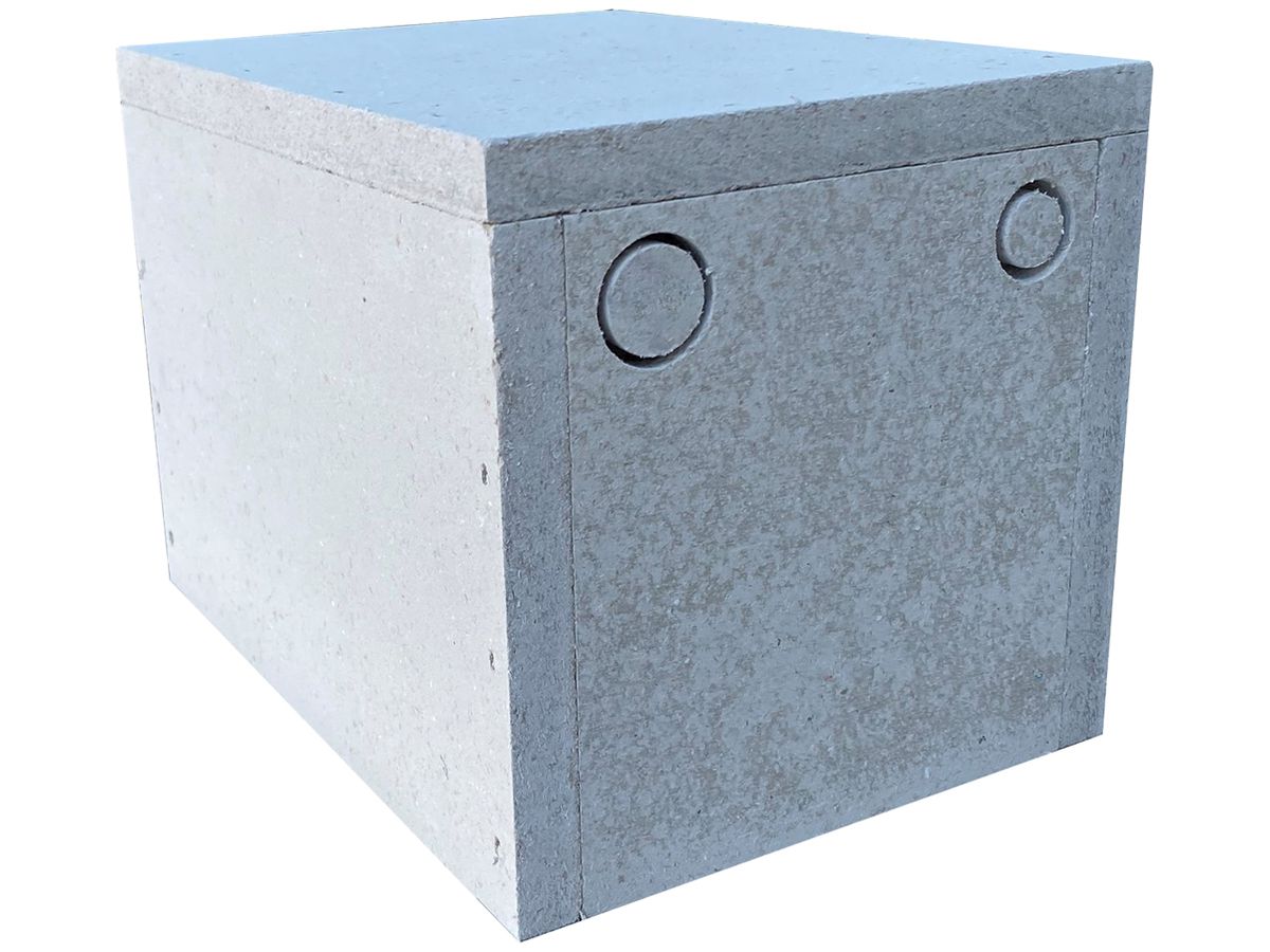 EB-Gehäuse Fire-Stop-Box, Gipsfaserplatte, 200×160×160mm, EI30, grau