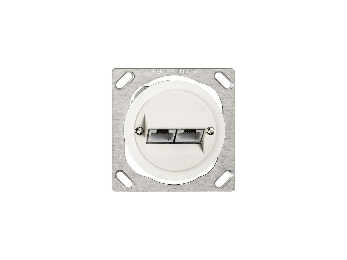 EB-Anschlussdose JK 43 2RJ45 getrennt, weiss