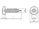 LK-Blechschraube 3.5×32mm verz.Pozidriv, DIN 7981 C6