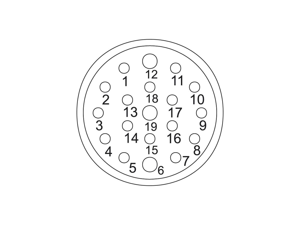 Buchse Weidmüller SAI-M23-BE-19 Crimpanschluss M23 19L