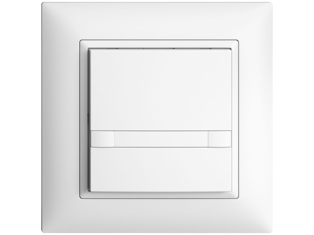 UP-Taster KNX 1-fach EDIZIOdue colore weiss RGB ohne LED mit Papiereinlage