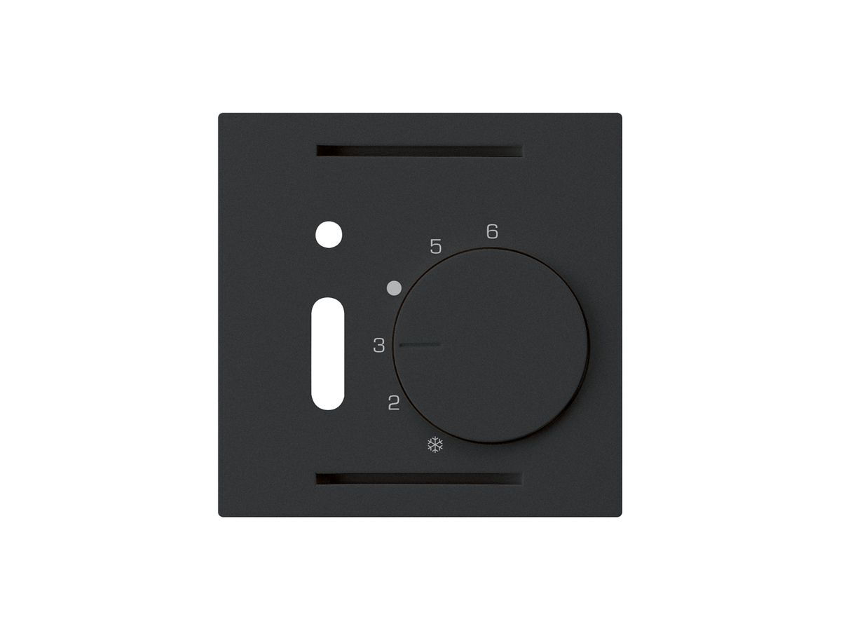 UP-Frontset kallysto schwarz für Raumthermostat mit Schalter