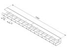 Untertisch-Kabelführungskanal ROLINE 530×110×80mm Stahlblech grau 2 Stück