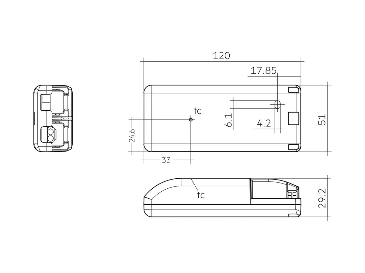 LED-Konverter Tridonic LC o4a NF SR 100…1050mA, 20W, 120×51×29.2mm