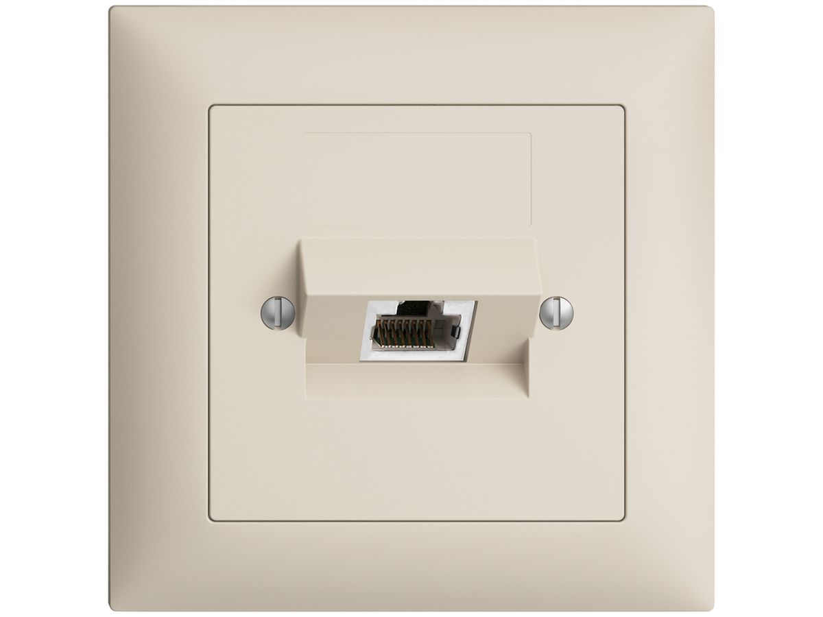 UP-Dose 1×RJ45/s 4P ITplus EDIZIOdue crema