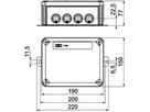 Kabelabzweigkasten Bettermann E30-E90 2 Sicherungshalter 190×150×77mm 10mm² or