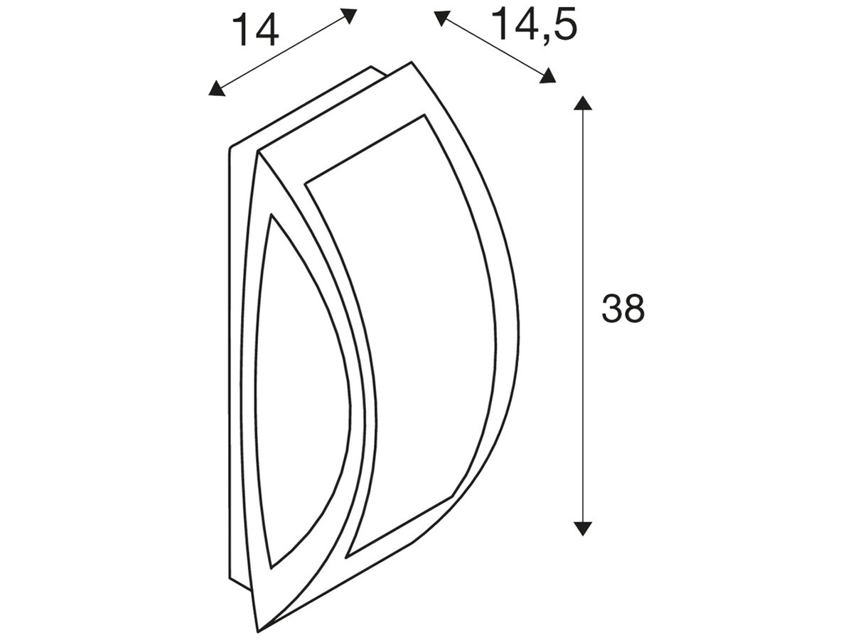 Wandleuchte SLV MERIDIAN 2, E27 25W IP54 anthrazit