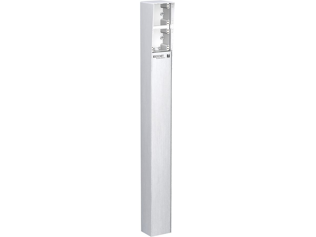 Bodensäule Hager Höhe 900mm für 2×robusto 10×9.4×90cm Edelstahl 2.5mm