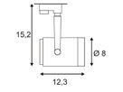 Strahler SLV EURO SPOT, GU10 25W mit 3-Phasen-Adapter IP20 weiss
