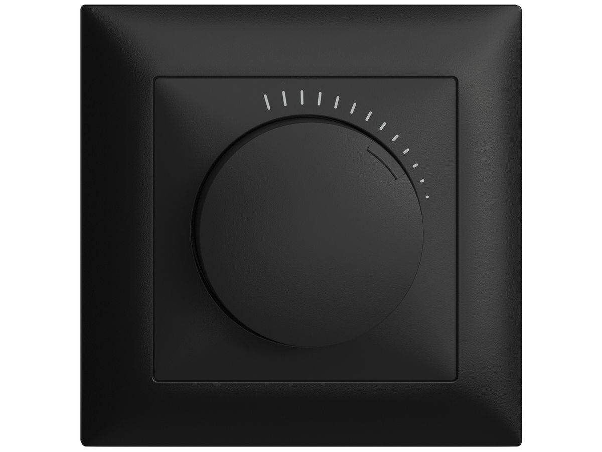UP-Abdeckset EDUE, für Drehzahlsteller mit Abdeckrahmen 88×88mm, schwarz