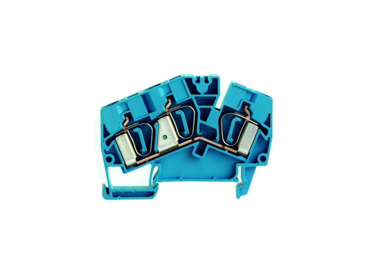 Durchgangs-Reihenklemme Weidmüller ZDU 6-2/3AN Zugfeder 6mm² TS35 blau
