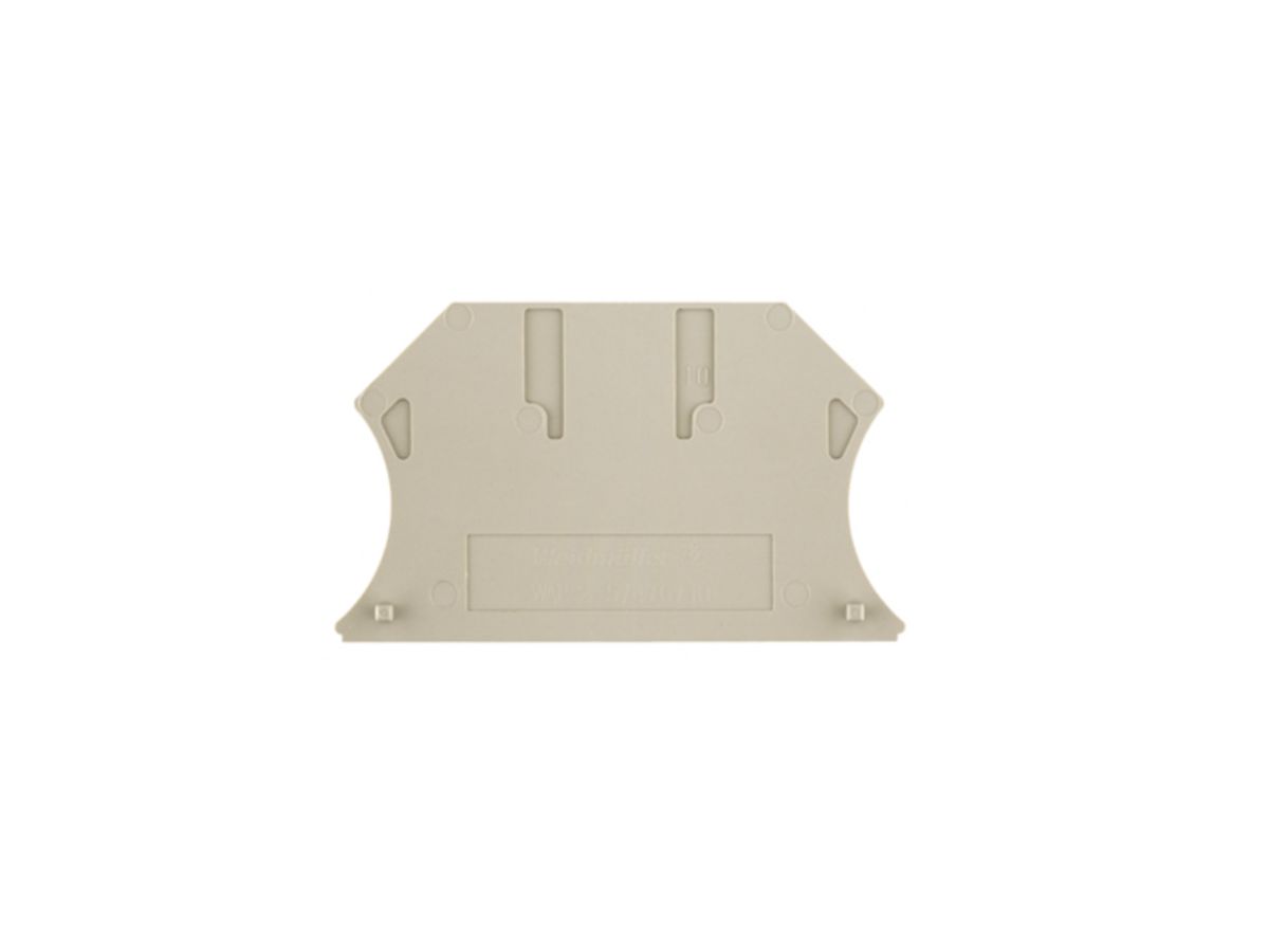 Abschlussplatte Weidmüller WAP WT4/4AN/2 81.45×1.5mm beige