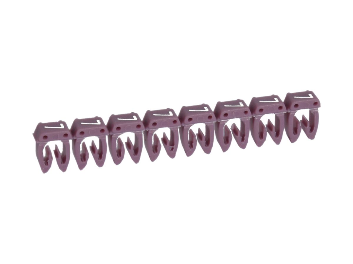 Kennzeichnungsring Legrand CAB 3, für 1.5…2.5mm² Aufdruck: '7', violett
