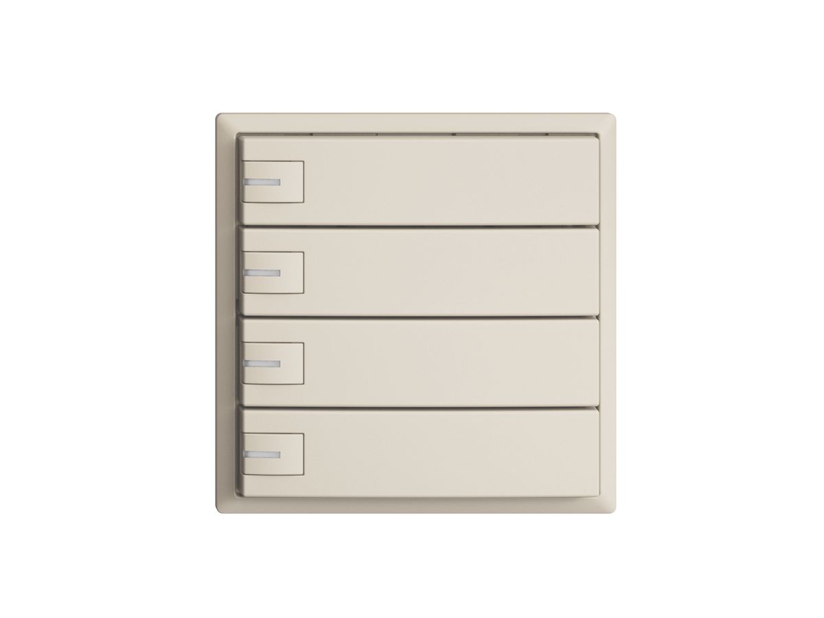 KNX-Taster RGB EDUE, 250mW, m.RGB-LED, 4×Taste, 1×Tastenbelegung, crema