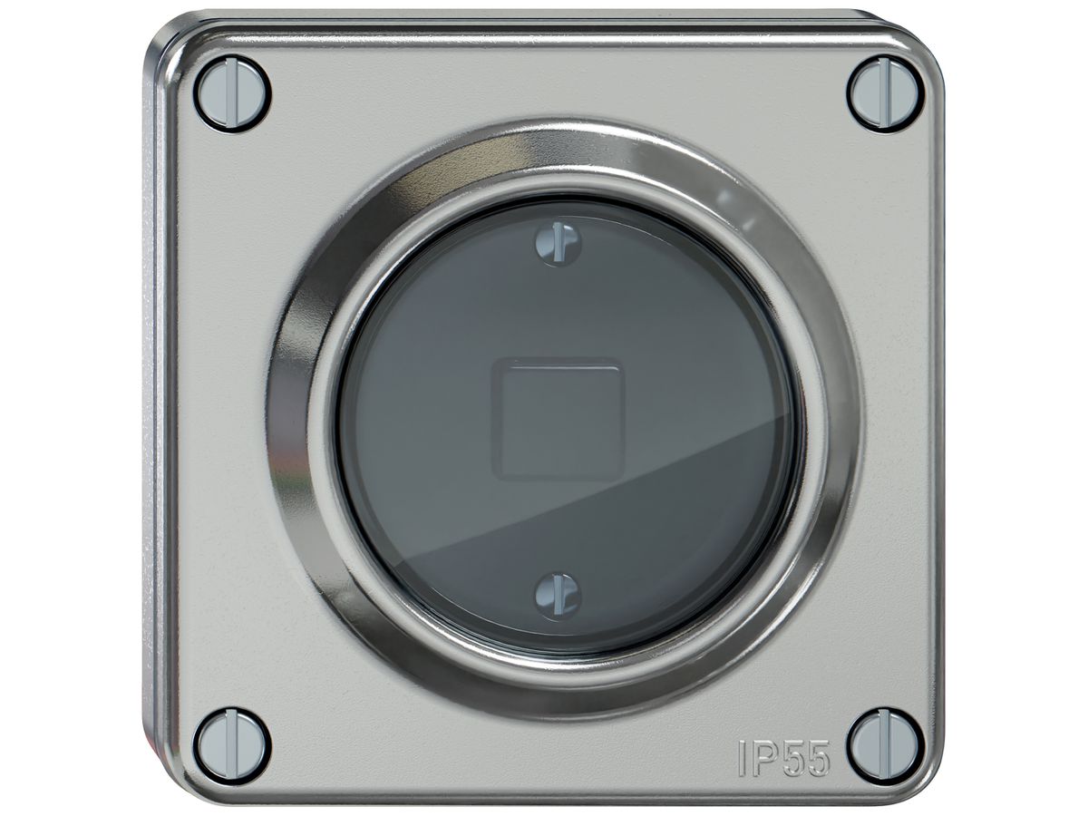 UP-Taster KNX RGB ELEMENT 1 Taste mit LED IP55 aluminium
