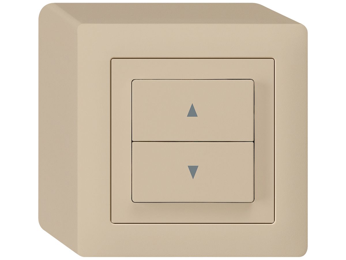 AP-Storenschalter kallysto beige mit 2 Funktionstasten Steckklemmen