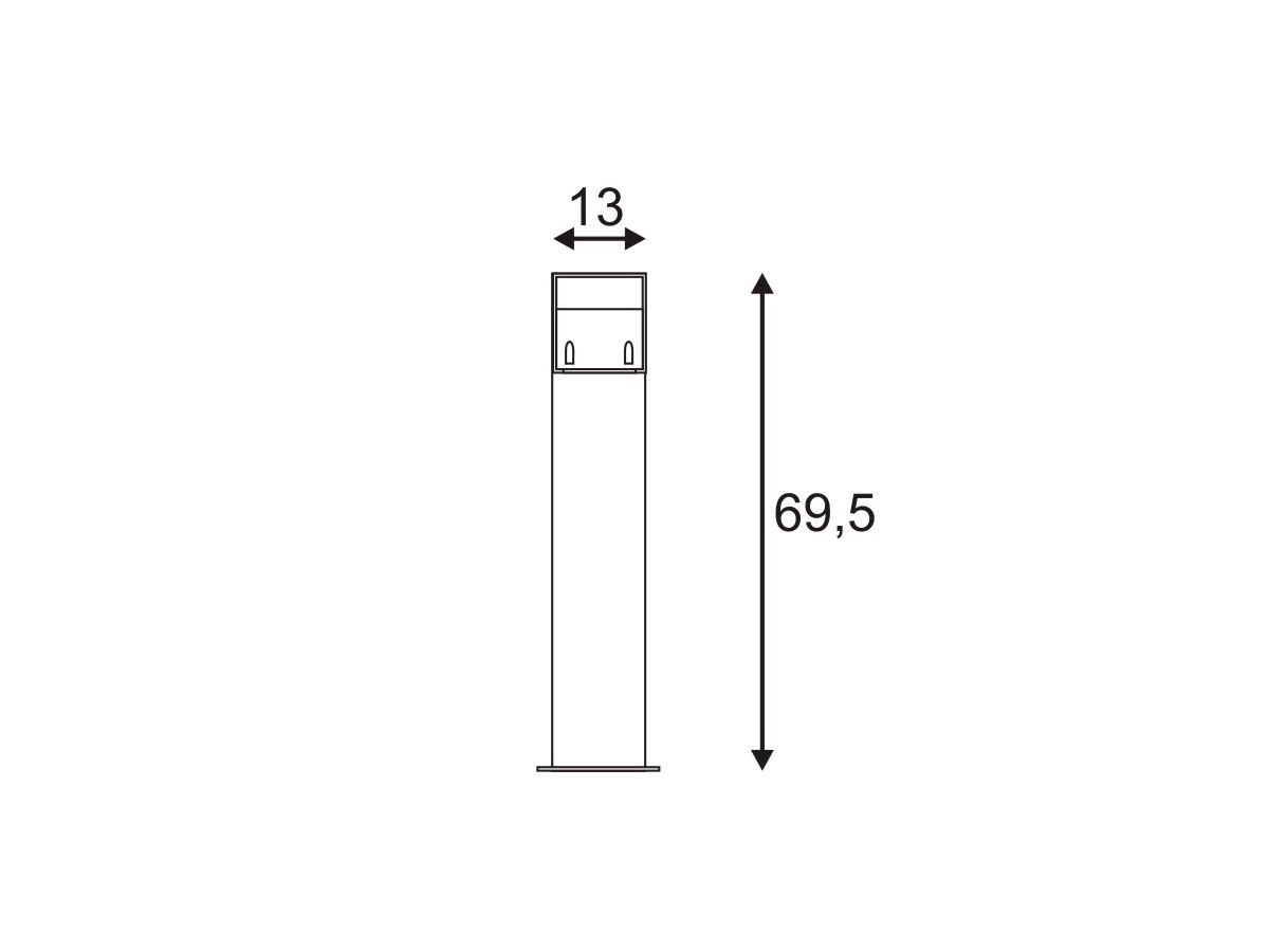 LED-Stehleuchte SLV LOGS 70, 6W 330lm 3000K IP44 anthrazit