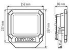 LED-Strahler ESYLUX OFL SUN, 50W 3000K 4000lm 227×86×252mm IP65, schwarz