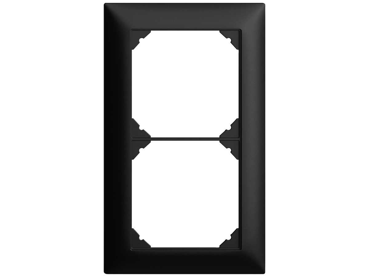 UP-Kopfzeile EDIZIOdue SNAPFIX® 2×1 vertikal 88×148mm schwarz