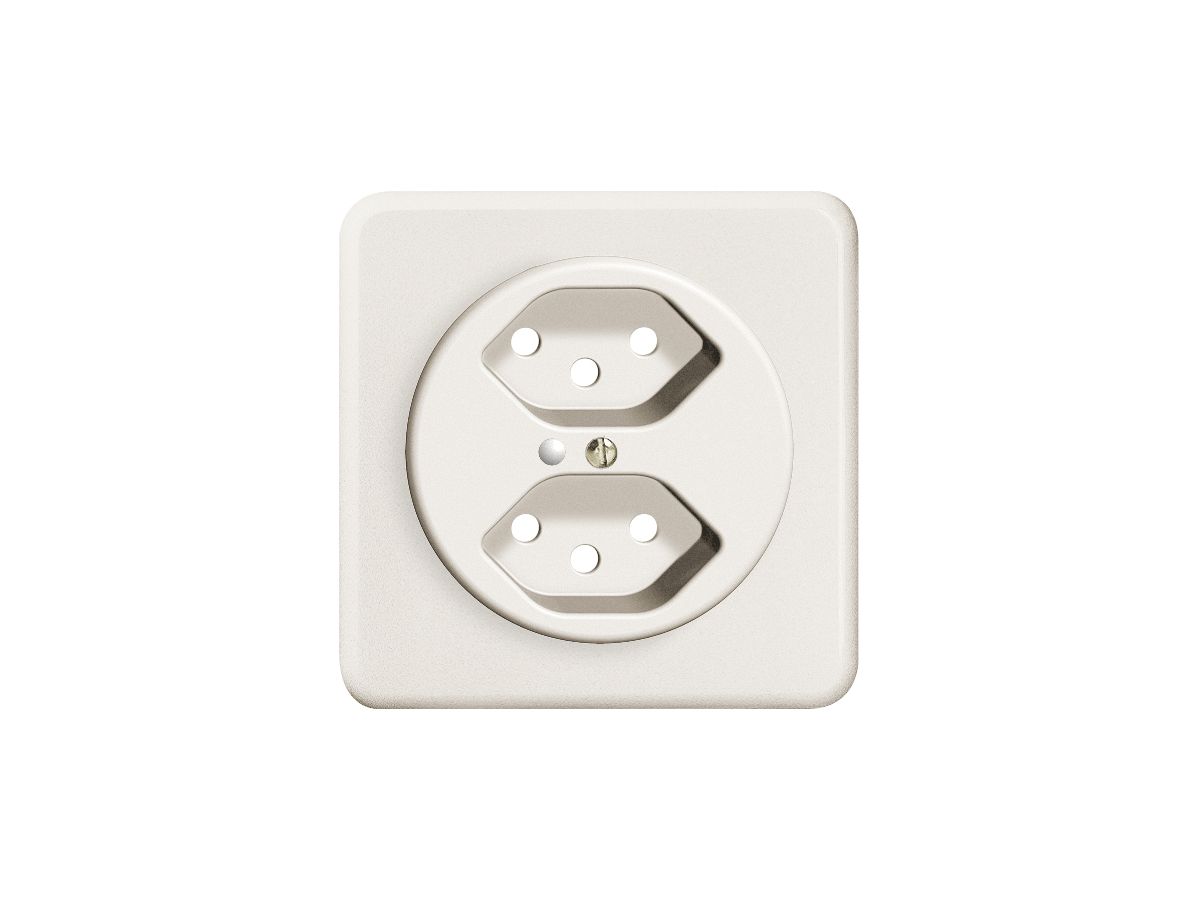 UP-Frontset FH 2×T13 weiss 86×86mm mit Linse