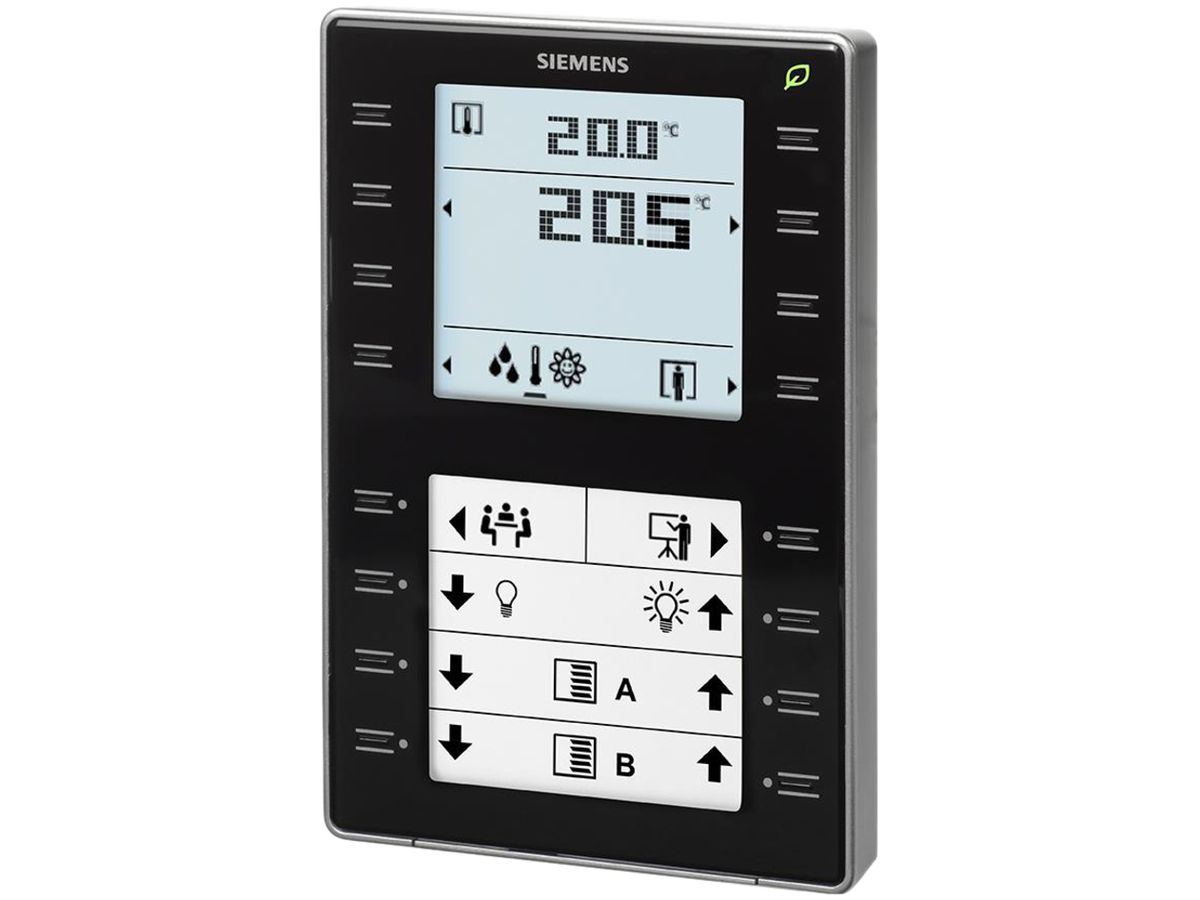 AP-KNX-Raumbediengerät Siemens QMX3.P37-1BSC, schwarz