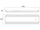 LED-Deckenleuchte Sylvania Sportsbay 118W 18400lm 4000K 1500mm weiss