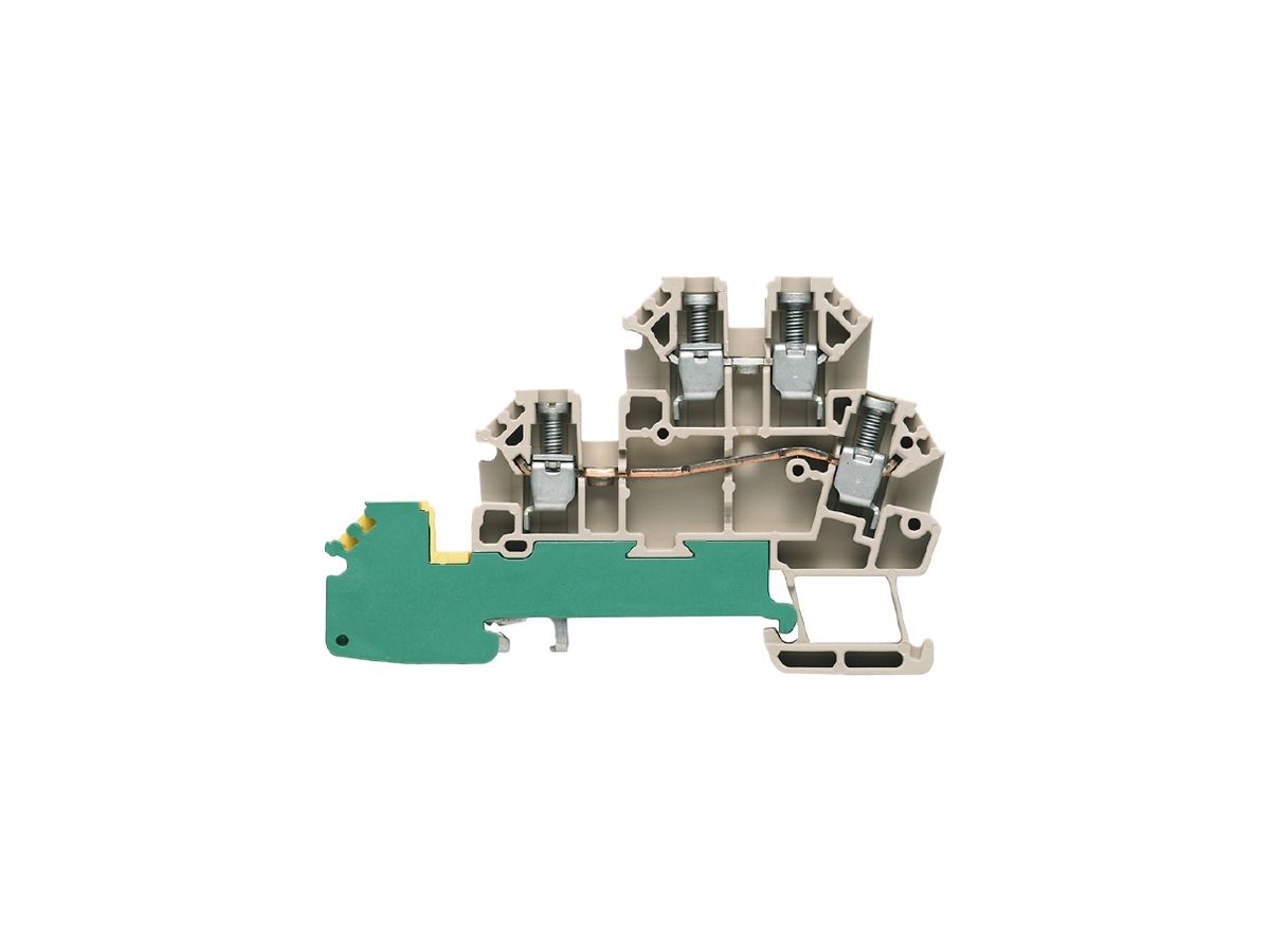 Sensor-/Aktor-Reihenklemme Weidmüller DLD PE Schraub.2.5mm² 5 Anschlüsse beige