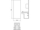 Endkappe Sylvania Lytespan H 83×31.4mm Kunststoff weiss