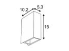 LED-Wandleuchte SLV QUAD XL 2, up-down 2×3.2W 580lm 3000K IP44 weiss