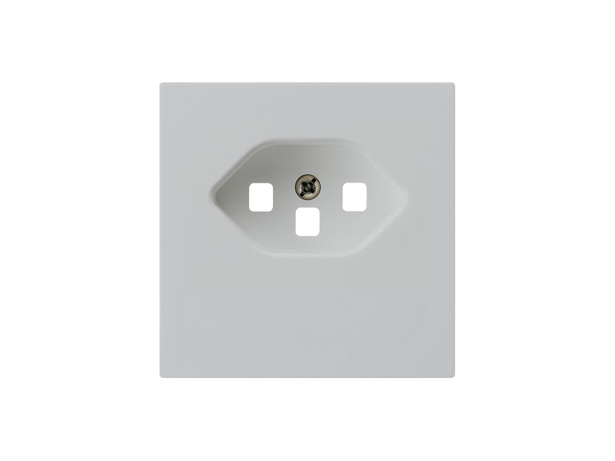 Frontplatte kallysto T23 hellgrau 60×60 für Steckdose Schraubklemme