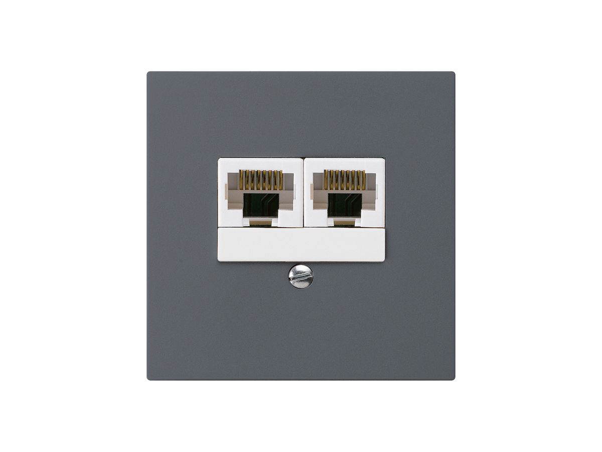 UP-Dose kallysto 2×RJ45u parallel anthrazit
