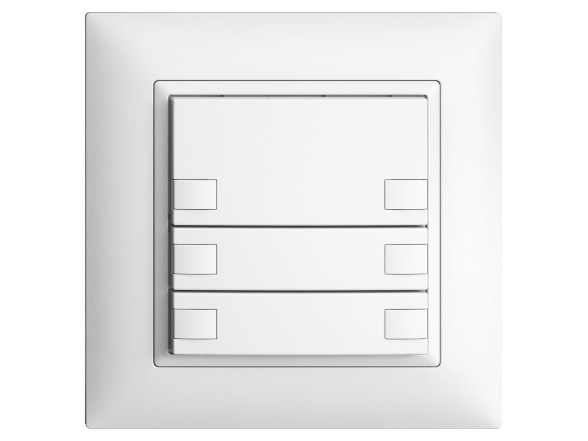 UP-KNX-Taster RGB EDUE FMI, 250mW, o.LED, 6×Taste, 1×Tastenb., ws