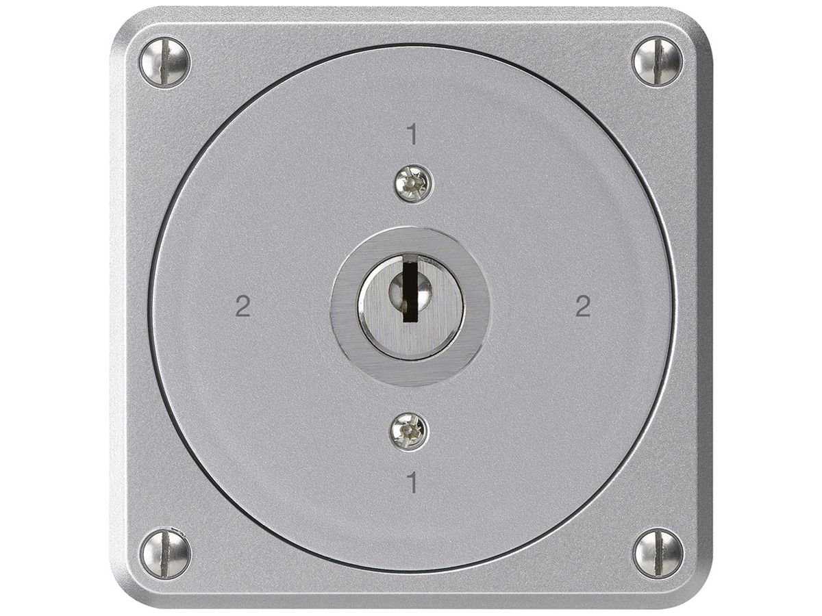 UP-Schlüsselschalter robusto ohne Klappdeckel 3/1P aluminium für Kombination