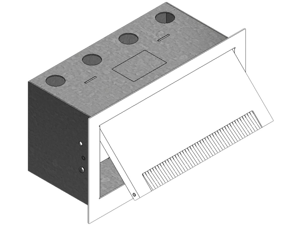 Wandanschlussdose weiss 250×140×125mm Woertz