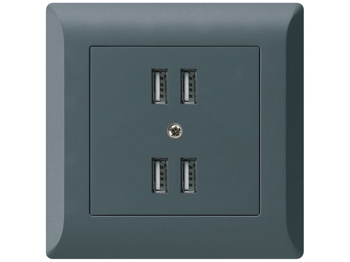 UP-Steckdose 4×USB kallysto.line 2400mA anthrazit