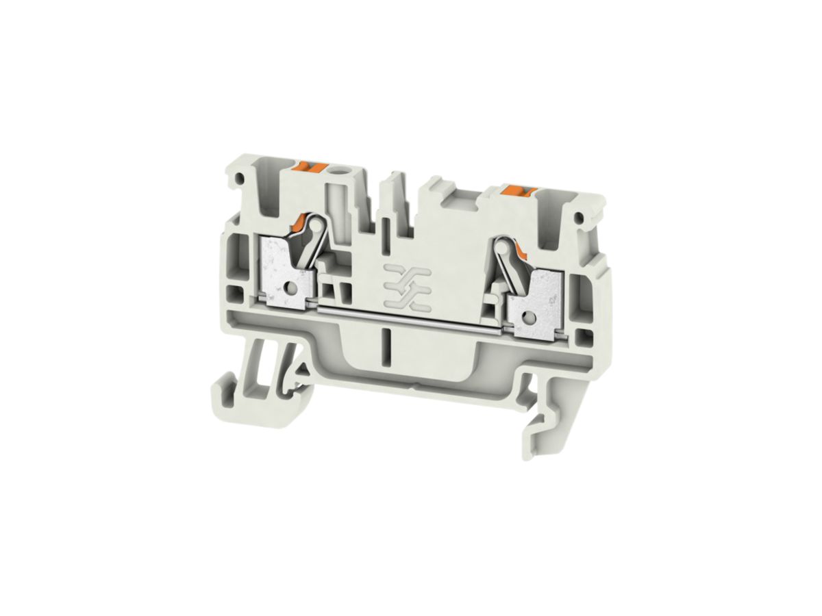 Durchgangs-Reihenklemme Weidmüller A2C PUSH IN 2.5mm² TS35 grau