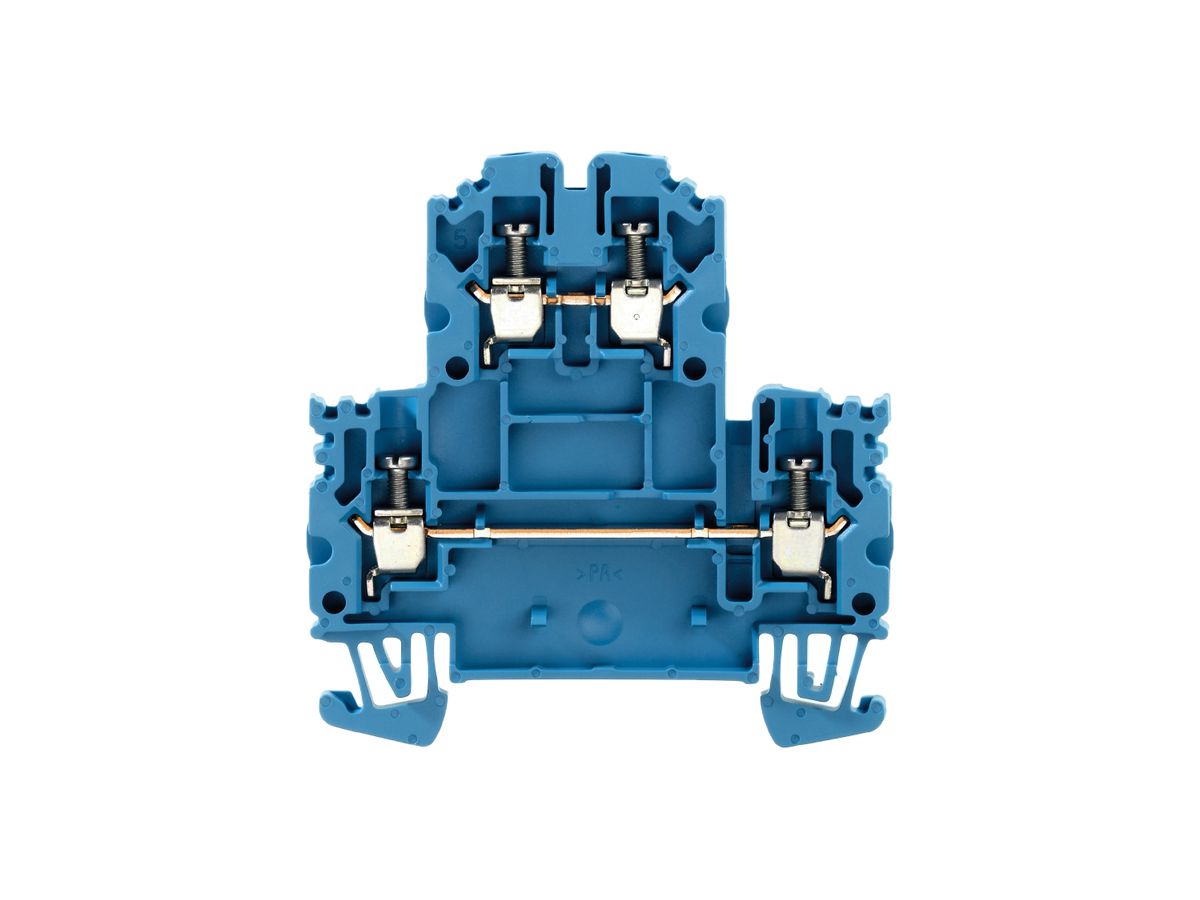 Mehrstock-Reihenklemme Weidmüller WDK N Schraubanschluss 2.5mm² 2 Etagen blau