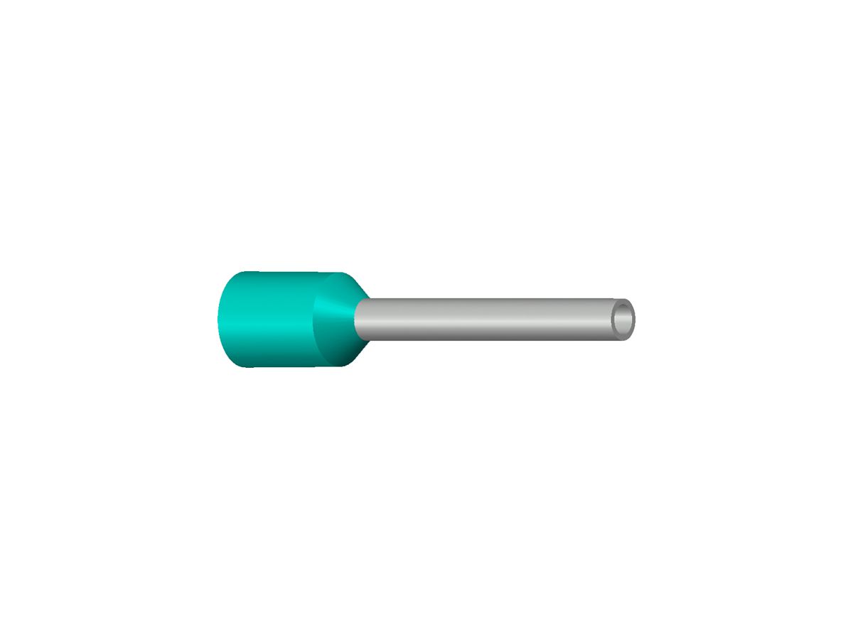 Aderendhülse Typ A isoliert 0.34mm²/6mm türkis