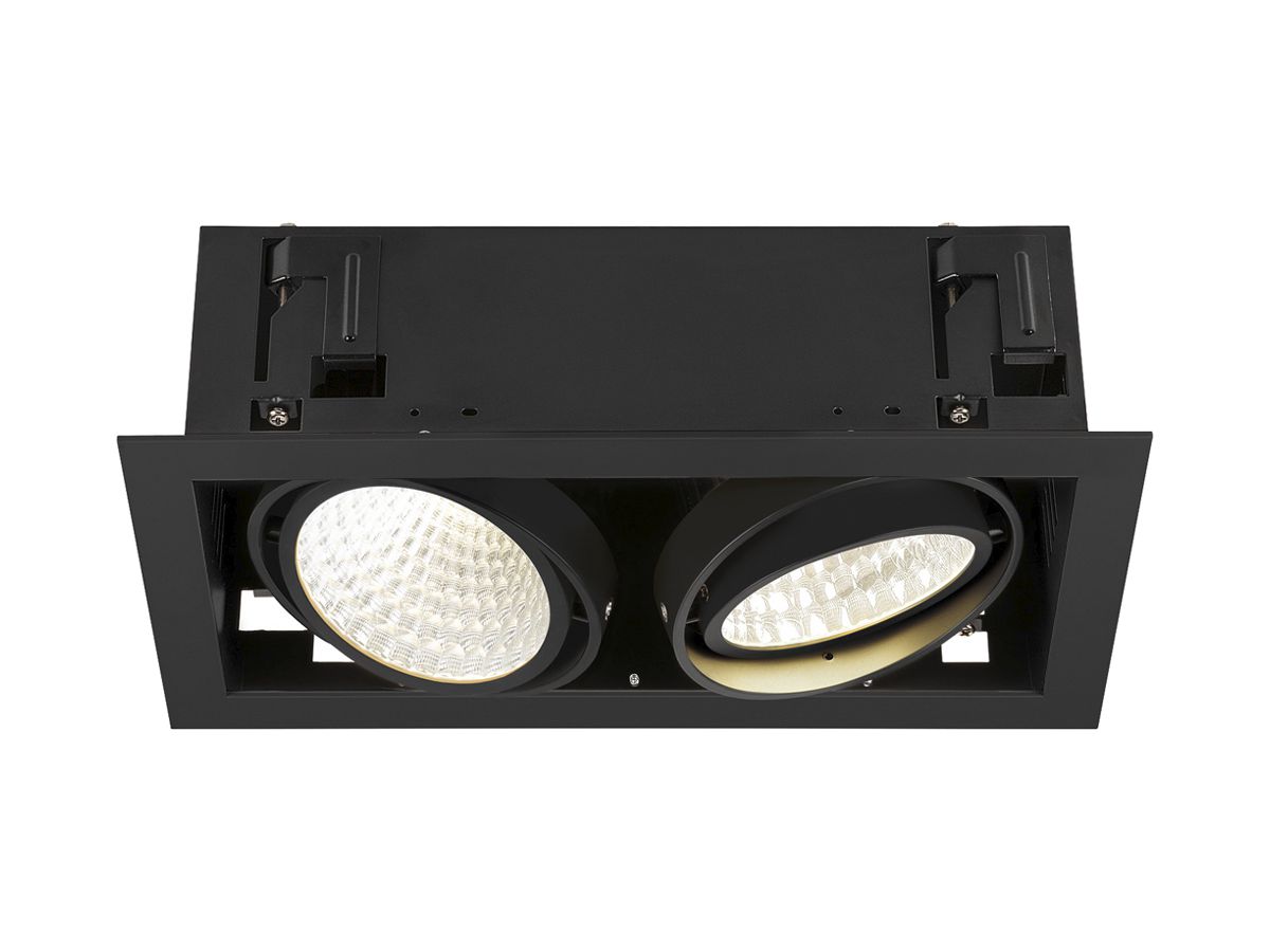 LED-Downlight SLV KADUX 2×27W 3400lm 940 30° DALI 370×195mm schwarz
