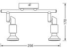 Deckenleuchte LDV LED SPOT GU10 2×2.6W 2×230lm 2700K silber