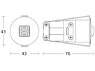 UP-Präsenzmelder Steinel IR Quattro Micro COM1, rund weiss