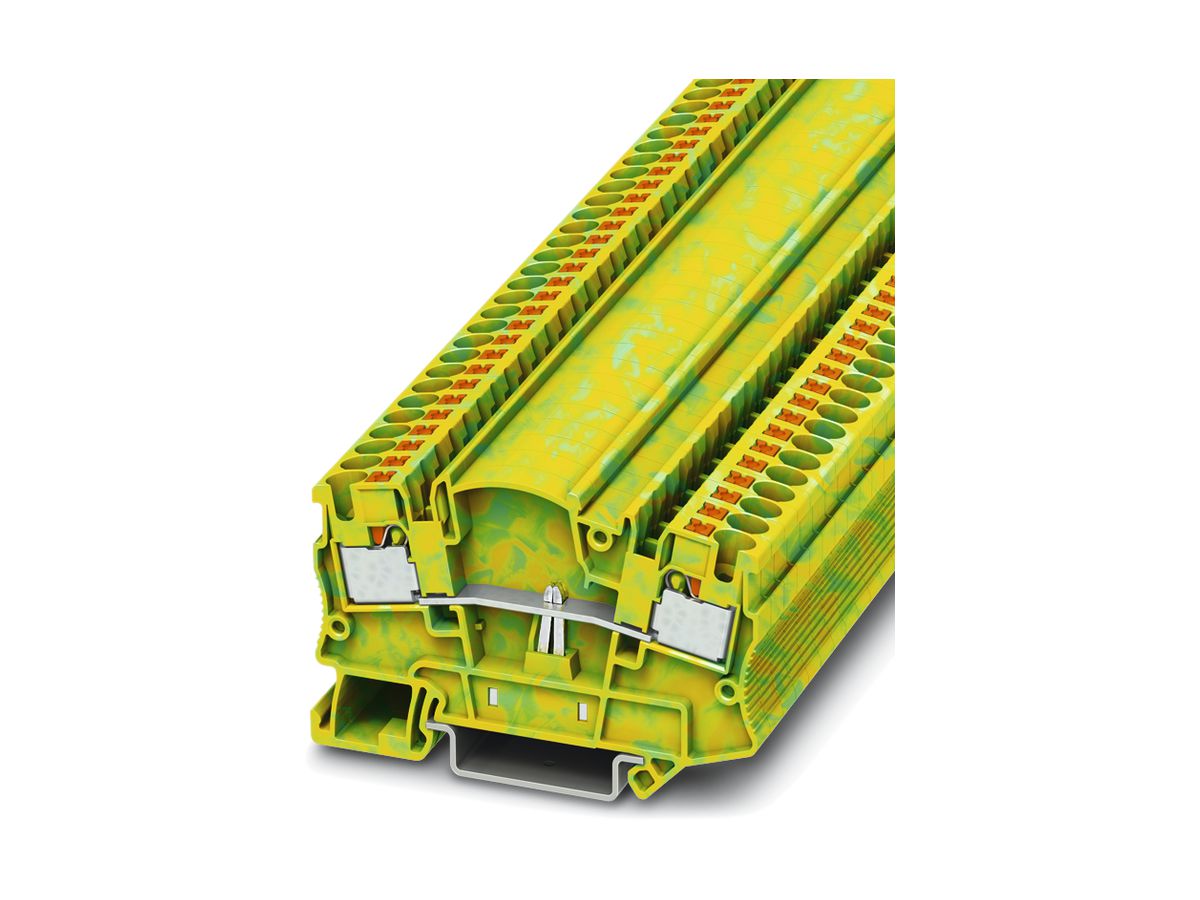 Schutzleiterklemme 0.2…6mm² Push-in-Anschluss grün/gelb PTMED 4-PE