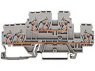 Doppelstockklemme WAGO 4mm² 3L grau