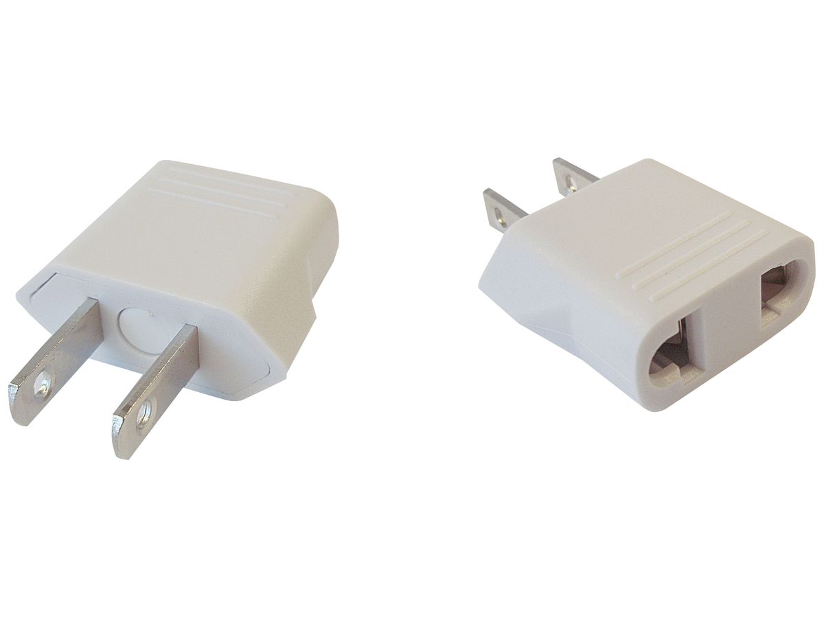 Reiseadapter ELBRO 100…230V 10A Dose typ C Stecker US/CA/CN weiss