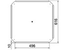 Deckel BET RKD zu Kreuzstück 500mm Edelstahl A2 blank