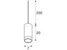 Pendelleuchte SLV ASTINA GU10 10W Ø70×200mm schwarz