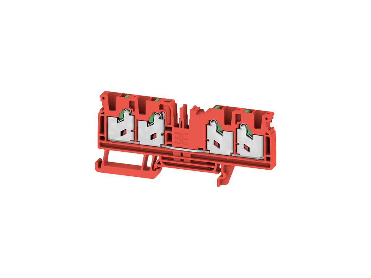 Durchgangs-Reihenklemme WM S4C 4mm² 32A 1000V SNAP IN 4×1 TH35 rt