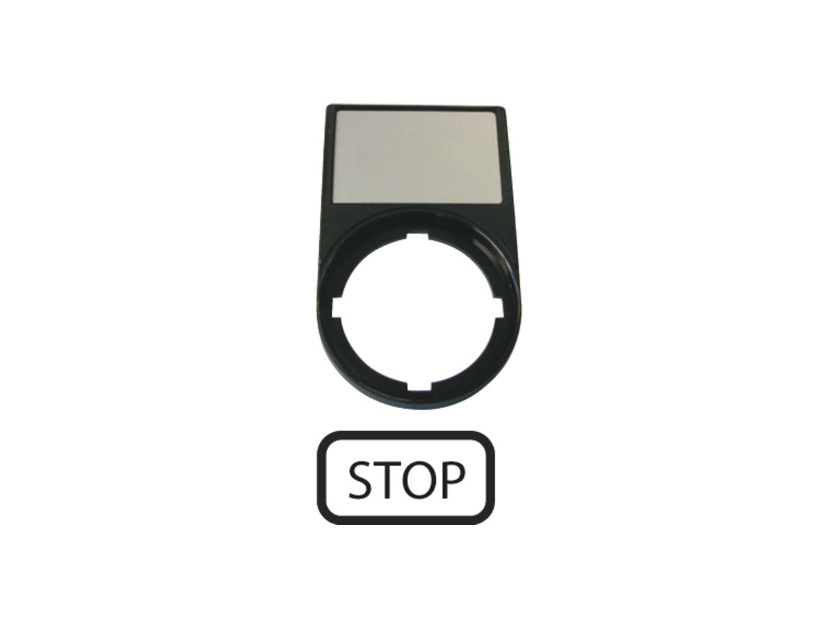 Schilderträger ETN RMQ STOP schwarz Stop schwarz